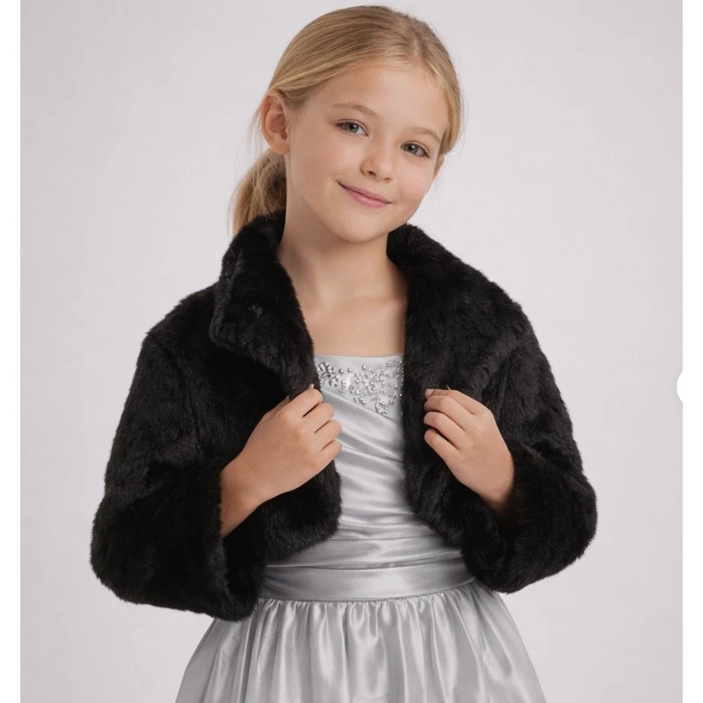 American Girl 2015 Fur Shrug for Girls Joyful Jewels Special Occasion size 6